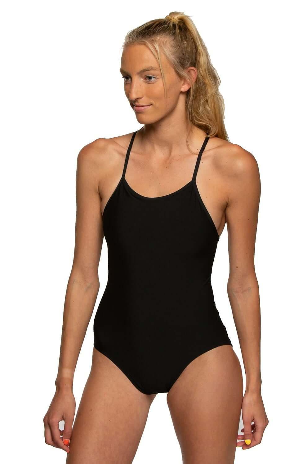 Belle Swim Onesie - Black Female Product Image