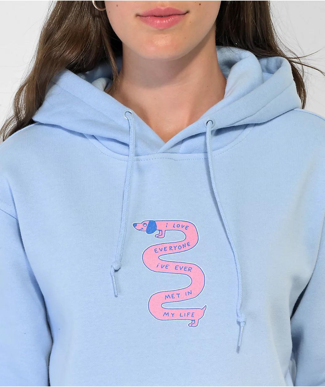 A.LAB Weenie Dog Light Blue Hoodie Product Image