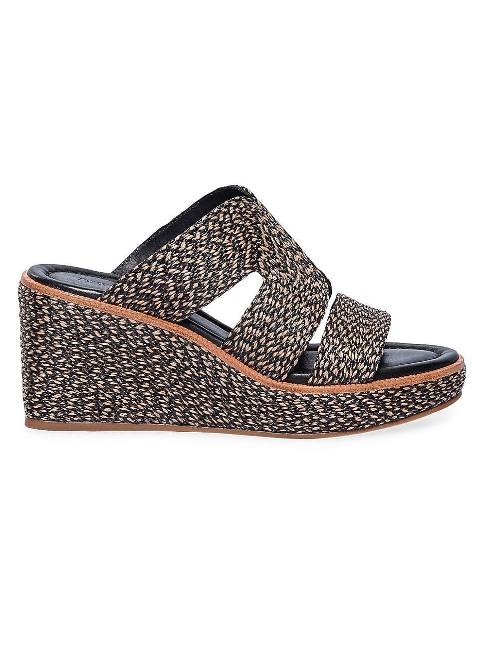 Womens Kaian Raffia Wedge Sandals Product Image