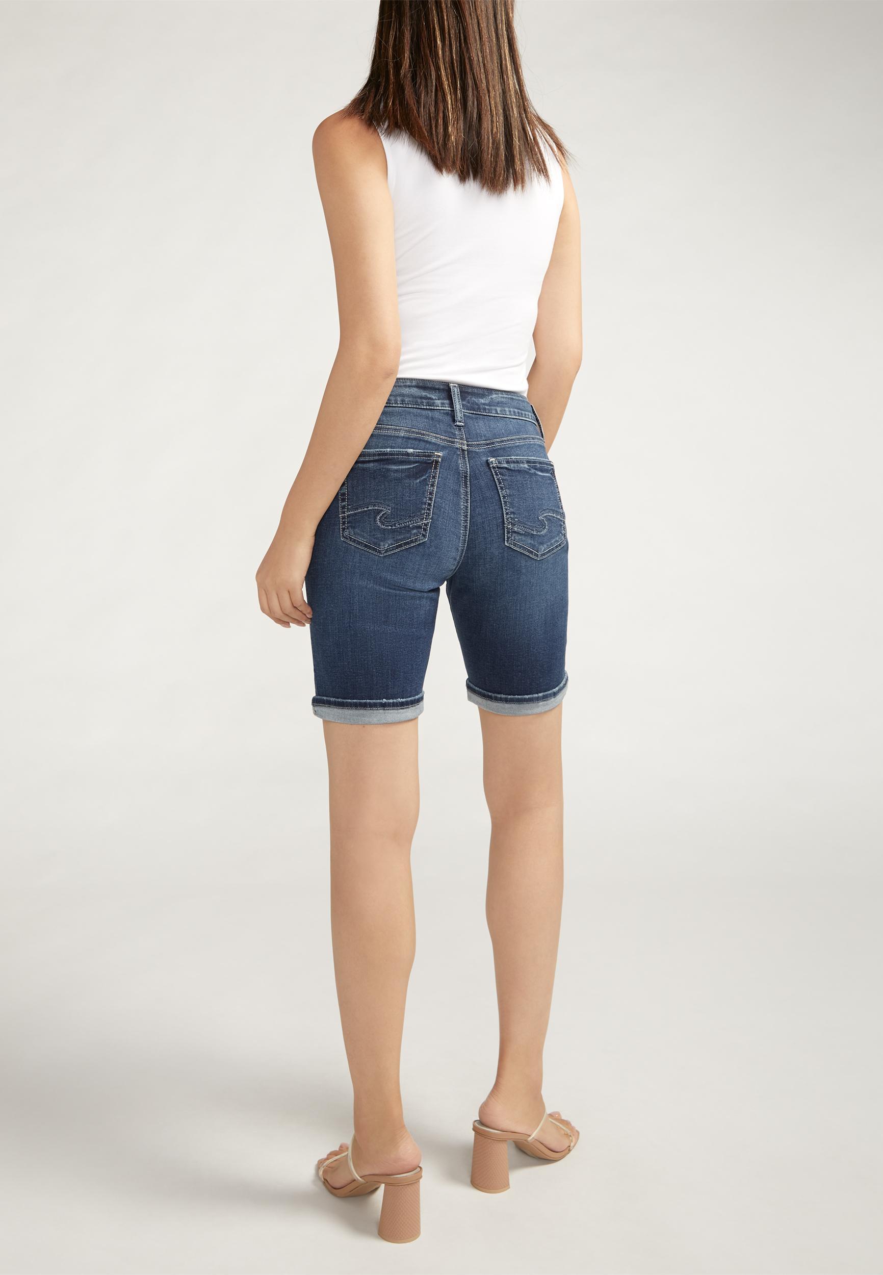 Silver Jeans Co.® Curvy Mid Rise Luxe Stretch 9in Bermuda Short Product Image