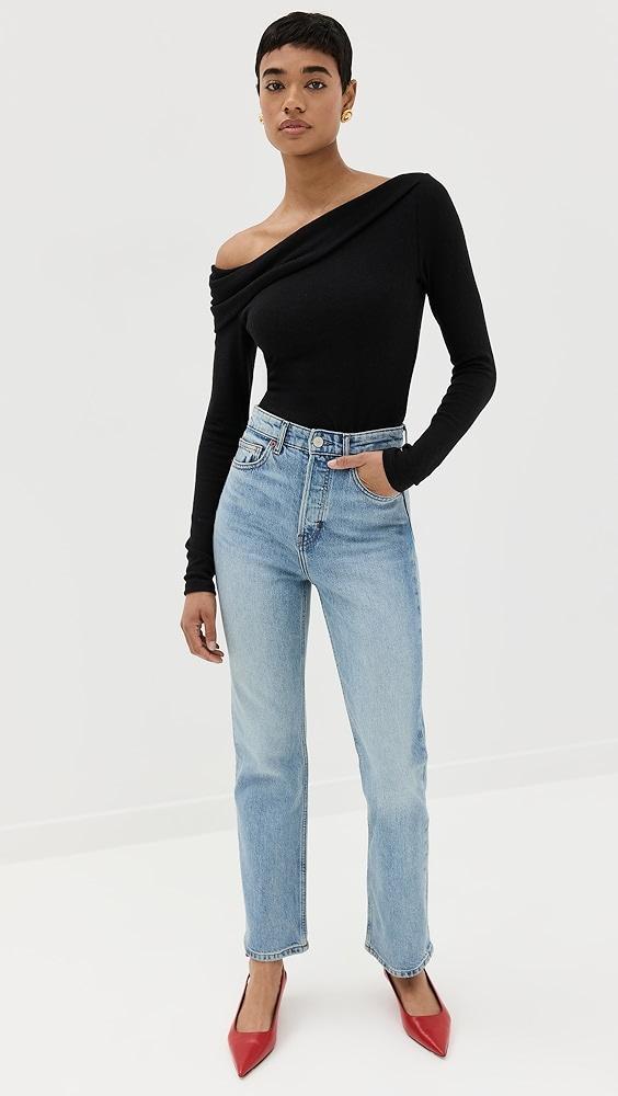 Reformation Cynthia Stretch High Rise Straight Jeans | Shopbop Product Image