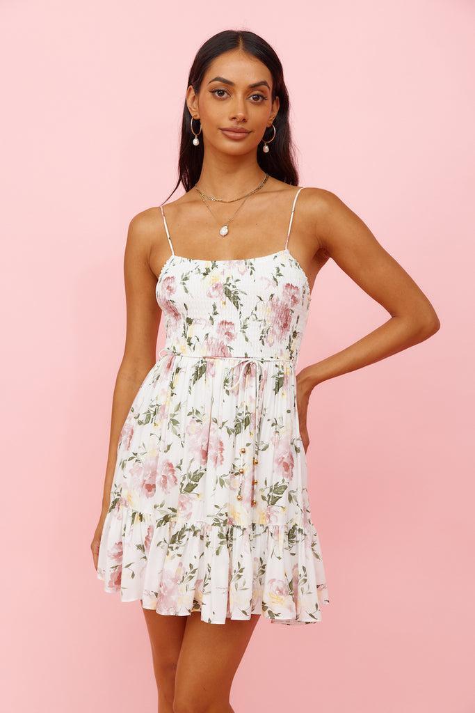 Flower Picking Dress White Product Image