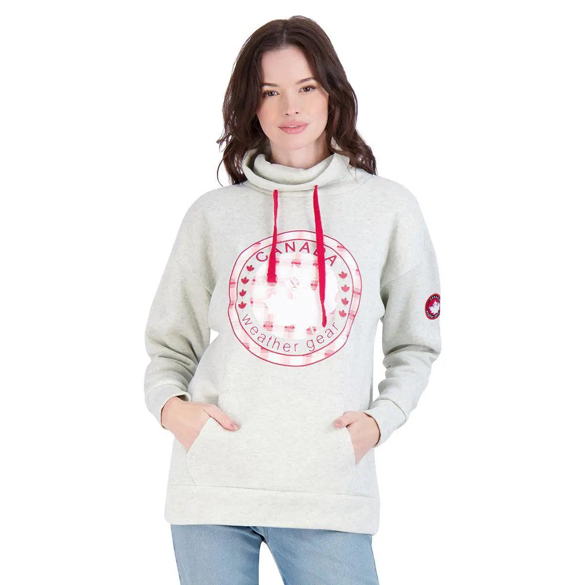 Canada Weather Gear Women's Logo Printed Cowl Neck Fleece Hoodie Product Image