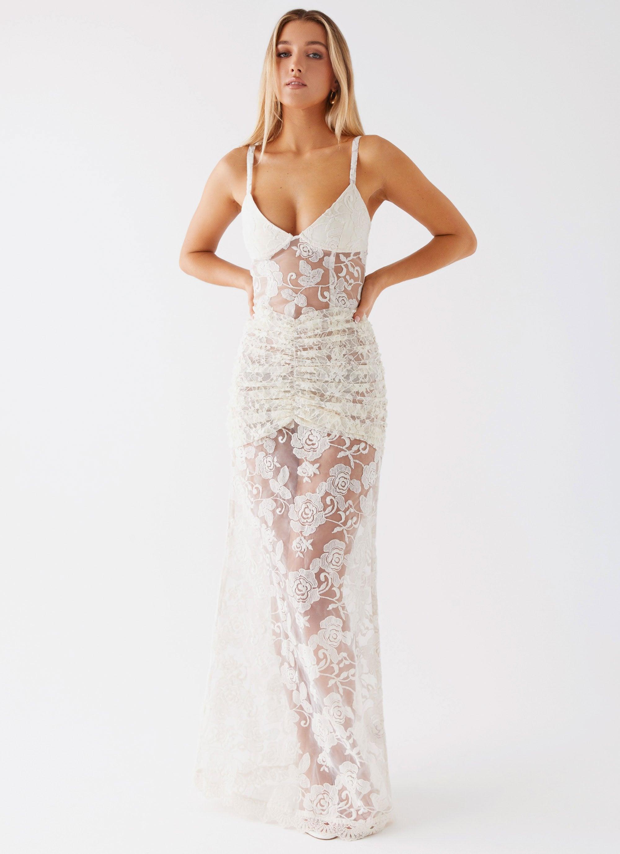 Bare With Me Maxi Dress - White Product Image