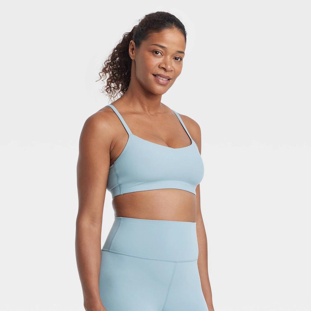 Womens Everyday Soft Light Support Strappy Sports Bra - All In Motion Steel Blue XS Product Image