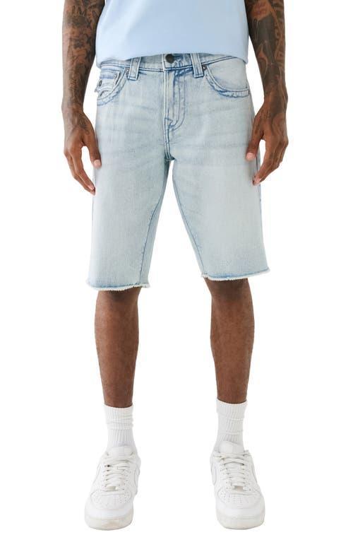 True Religion Brand Jeans Ricky Frayed Straight Leg Denim Shorts Product Image