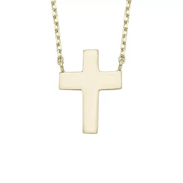 Theia Sky 14k Gold Dainty Cross Necklace, Womens Product Image