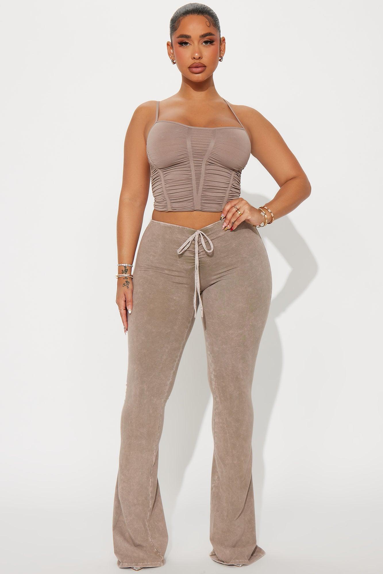 My Love Language V-Waist Flare Pant - Stone Product Image