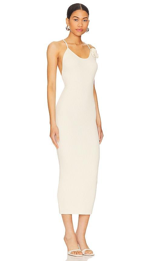 LPA Dara Rosette Midi Dress in Cream. - size XL (also in L) Product Image