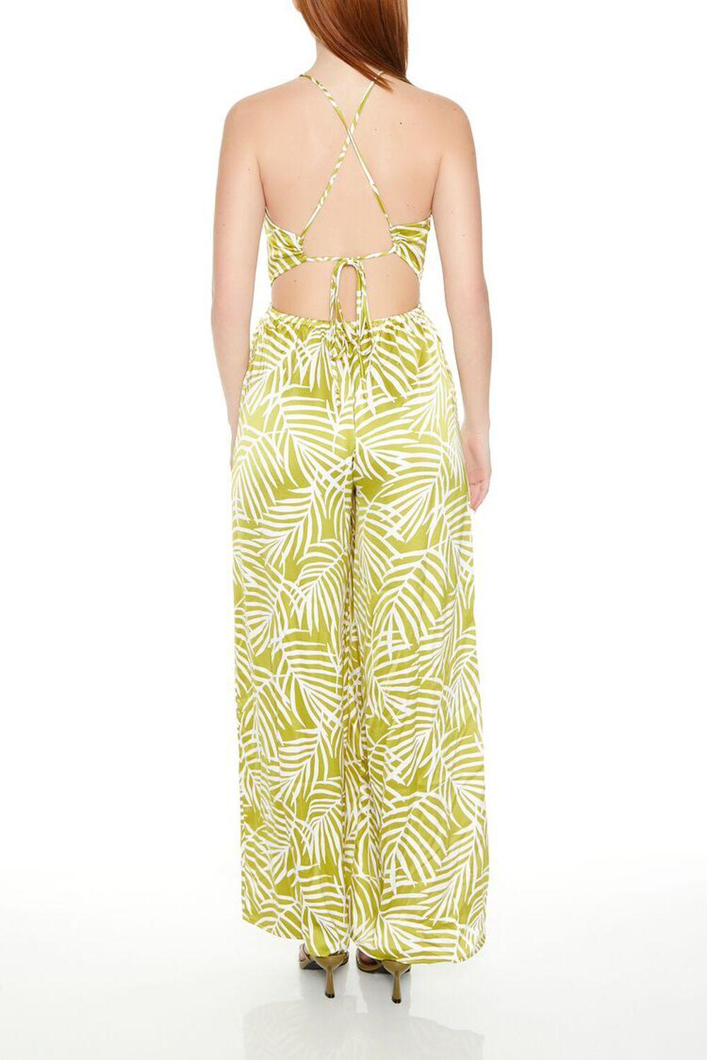 Leaf Print Halter Jumpsuit | Forever 21 Product Image