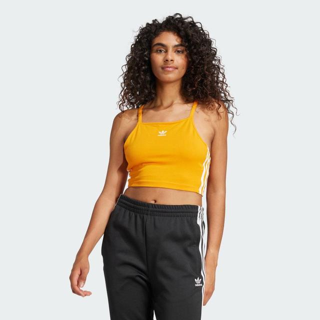 adidas Adicolor 3-Stripes Crop Top White XL Womens Product Image