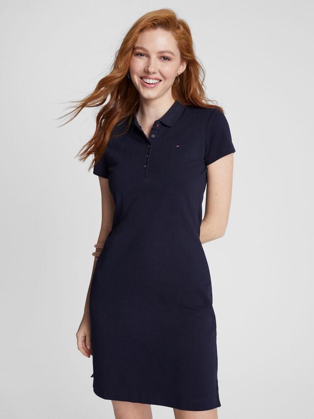 Tommy Hilfiger Women's Stretch Cotton Polo Dress Product Image