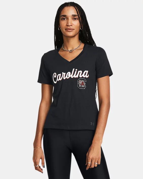 Women's UA Performance Cotton Collegiate V-Neck Short Sleeve Product Image