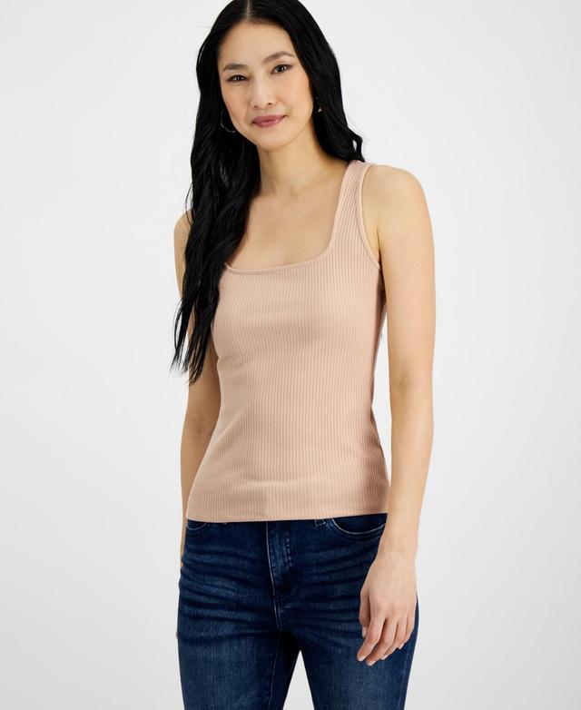 I.n.c. International Concepts Womens Square Neck Rib Tank, Created for Macys Product Image