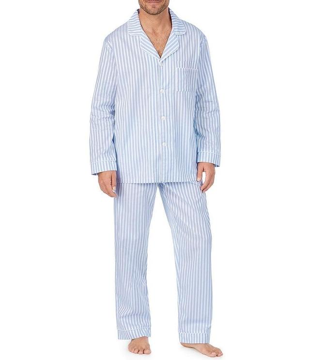 BedHead Pajamas Long Sleeve 3D Stripe Classic Woven Sateen 2-Piece Pajama Set Product Image