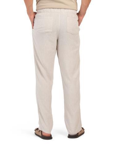 Linen And Viscose Blend Drawstring Pants for Men product image