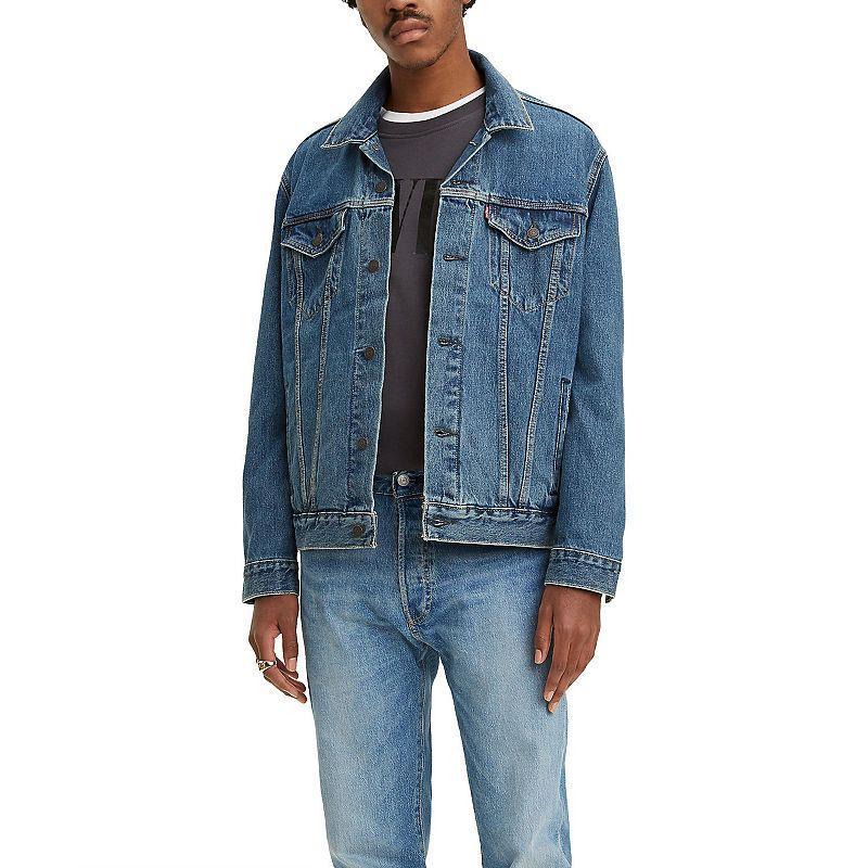 Mens Levis Trucker Denim Jacket Med Blue Product Image