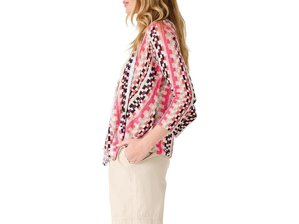 NIC+ZOE Petite Pixel Sunset 4-Way Cardigan Multi) Women's Sweater Product Image