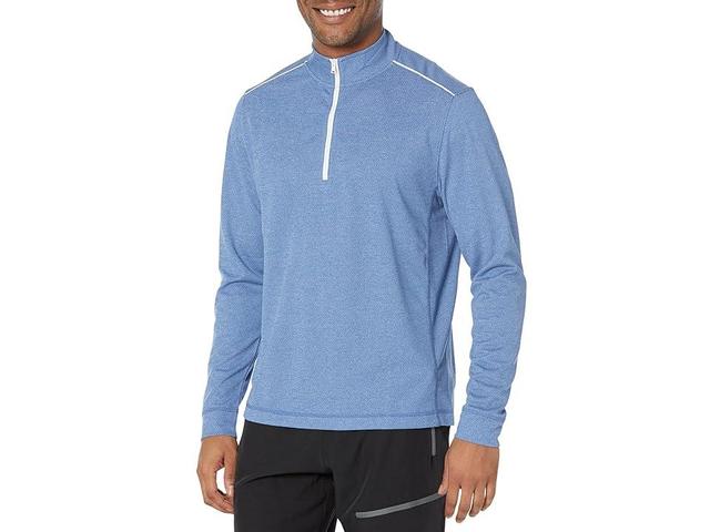 johnnie-O Wells Performance 1/4 Zip (Lake) Men's Sweater Product Image