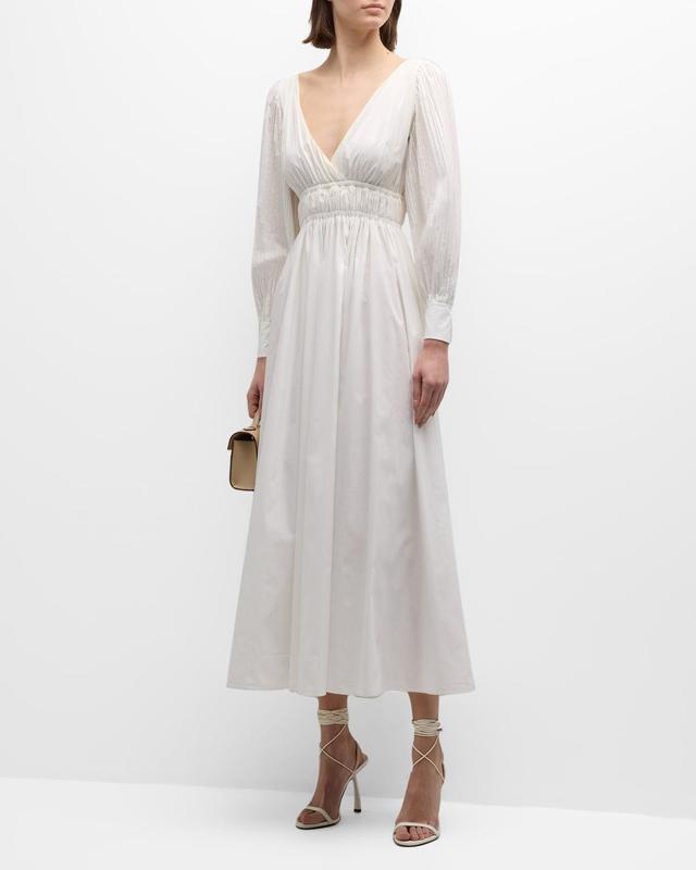 Altuzarra Kathleen Shirred Long Sleeve Midi Dress Product Image