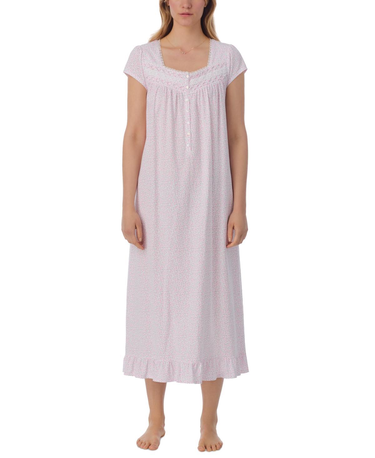 Eileen West Womens Cotton Ditsy Floral Nightgown Product Image