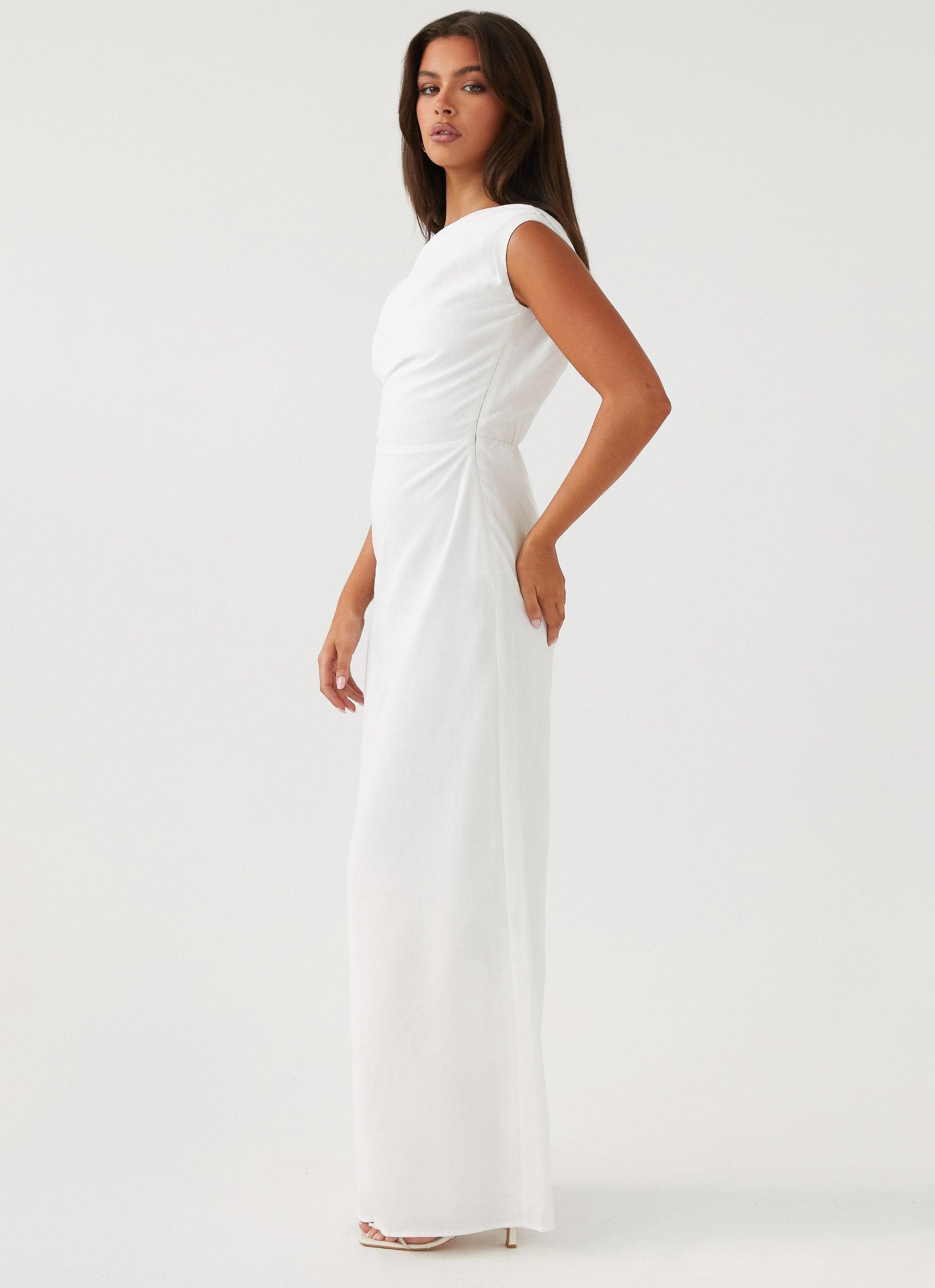 Lady Love Linen Maxi Dress - White Product Image