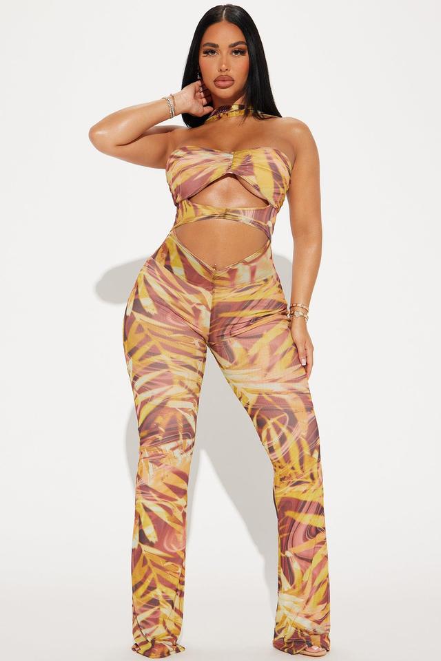 Best Part Of Me Jumpsuit  - Brown/combo Product Image