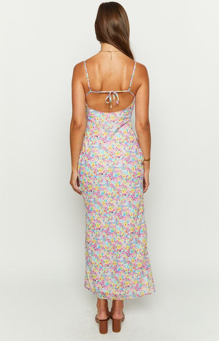 Good Days Painted Floral Pink Maxi Dress Product Image