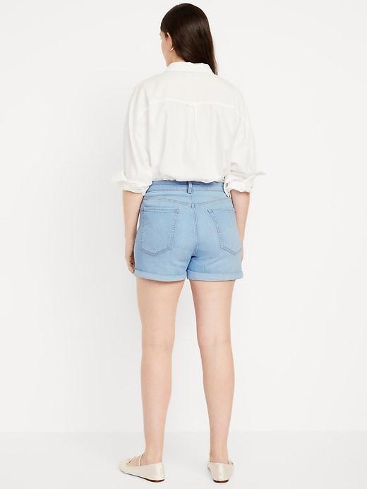 High-Waisted Wow Jean Shorts -- 3-inch inseam Product Image