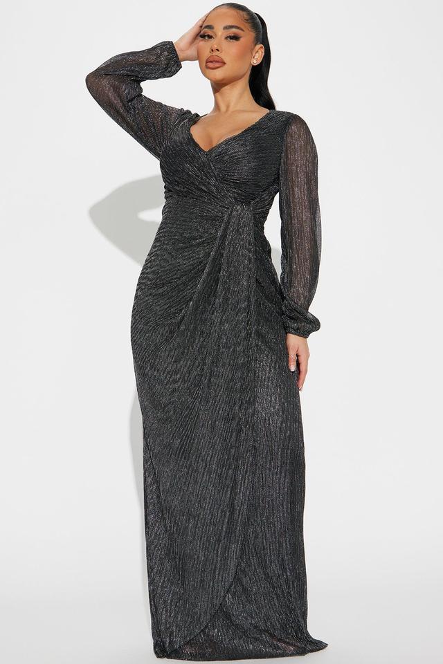 Aspyn Metallic Gown - Black Product Image