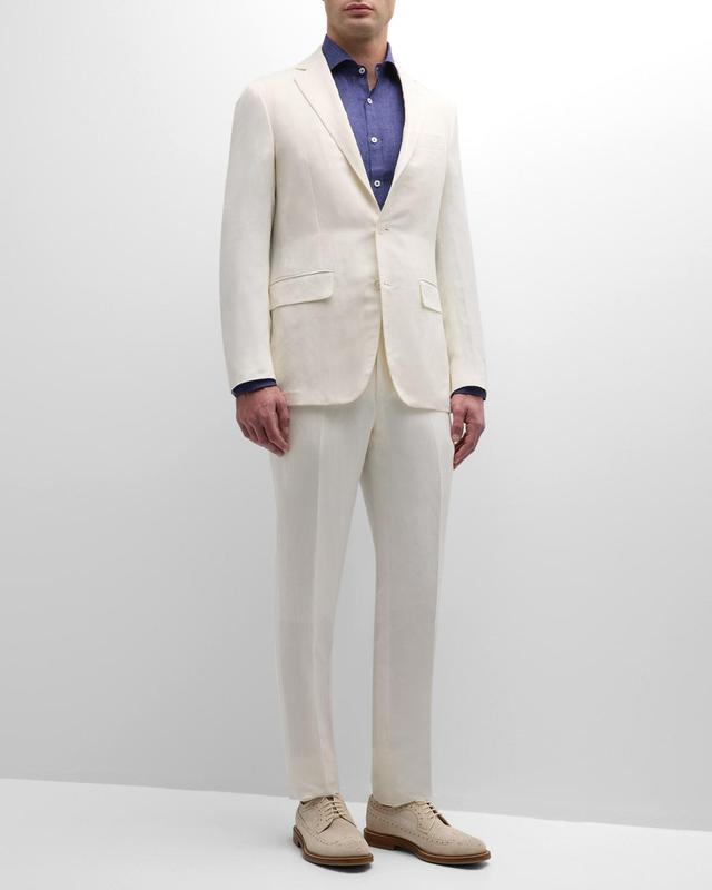 Mens Linen-Silk Solid Suit Product Image