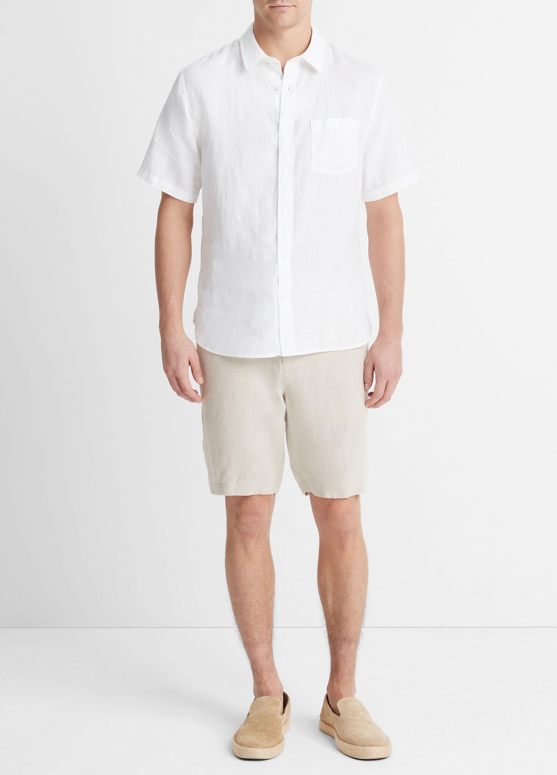 Linen Short-Sleeve Shirt Product Image