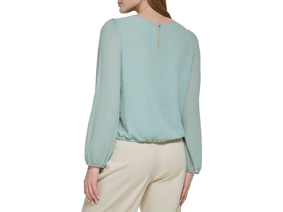 Calvin Klein Long Sleeve with Drawstring Hem (Jadeite) Women's Clothing Product Image