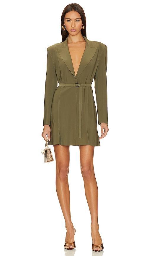 Womens Belted Long-Sleeve Minidress Product Image