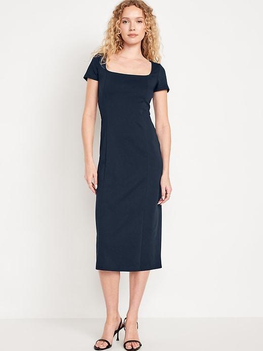 Square-Neck Midi Dress Product Image