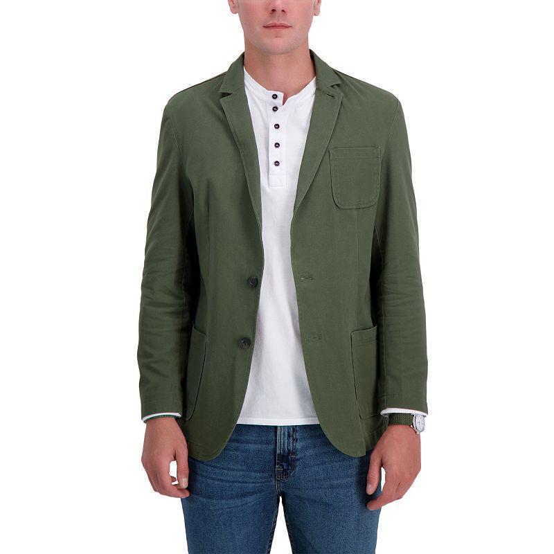 Mens Haggar Smart Wash Comfort Stretch Slim-Fit Sport Jacket Green Product Image