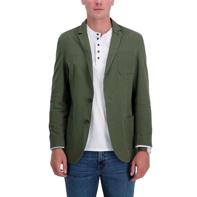 Mens Haggar Smart Wash Comfort Stretch Slim-Fit Sport Jacket Green Product Image