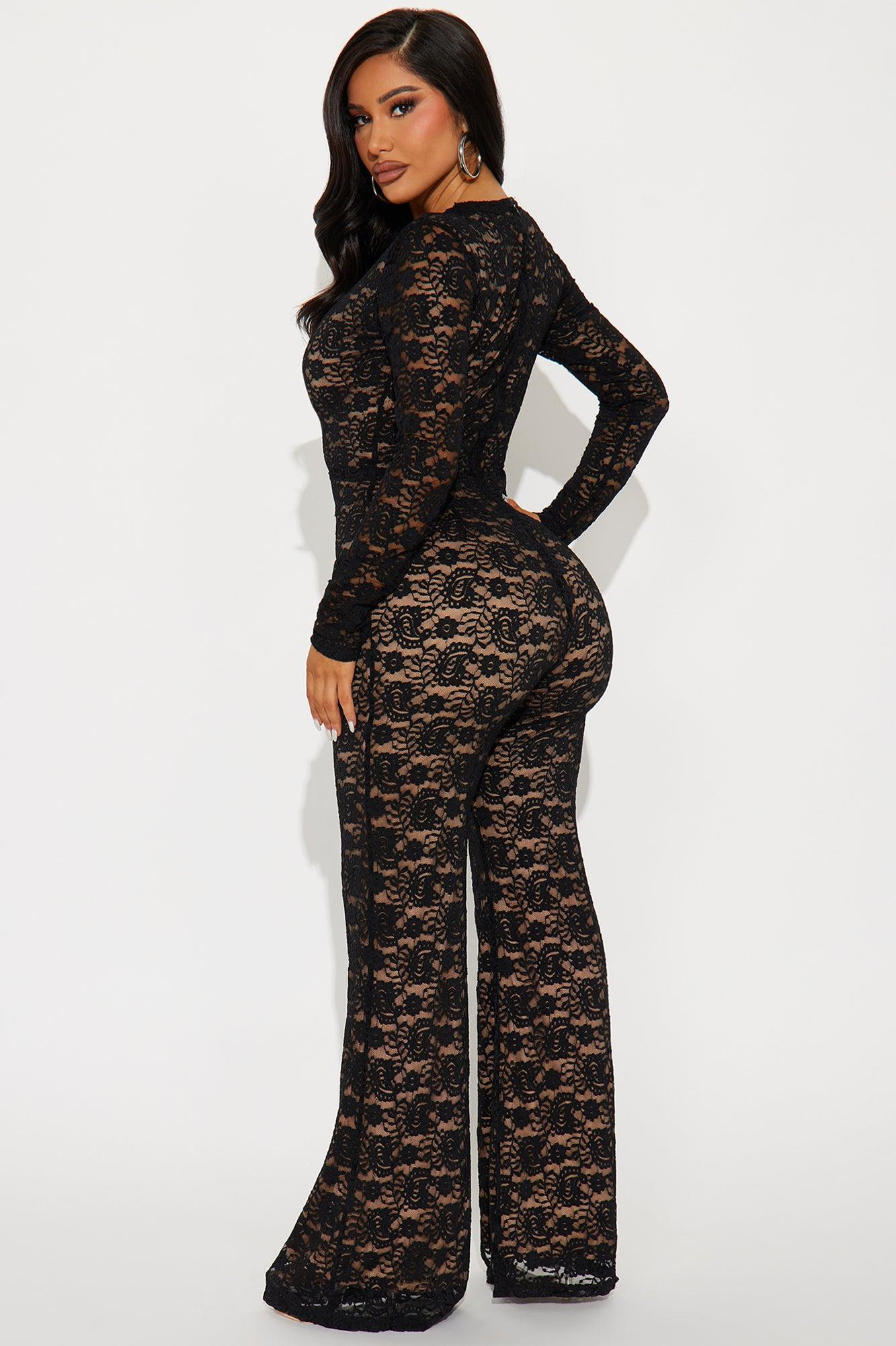 Laced Babe Jumpsuit - Black Product Image