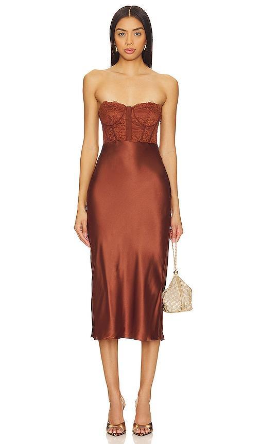 CAMI NYC Lara Dress in Brown.0. Product Image