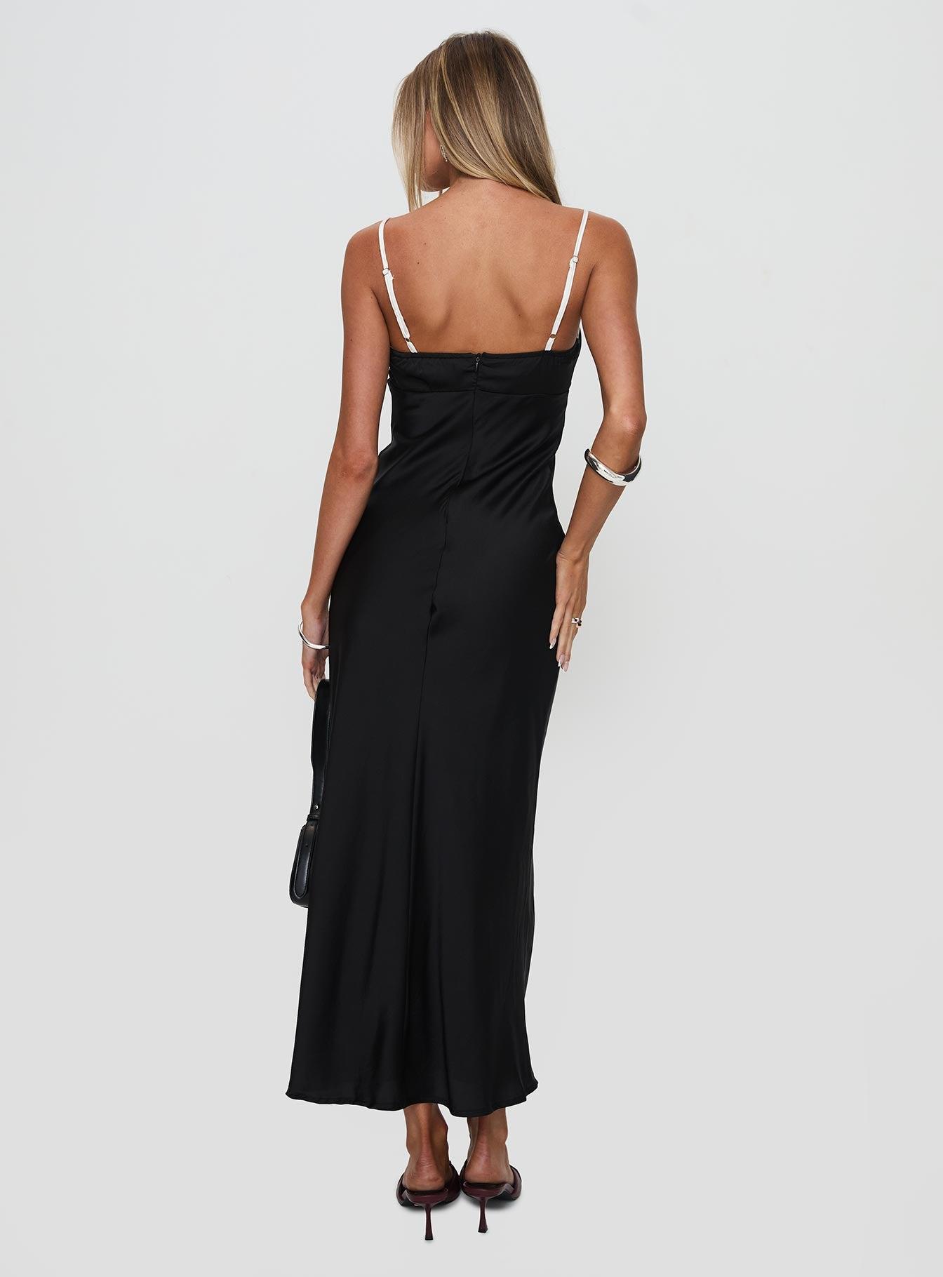 Vasiliki Maxi Dress Black / White Product Image