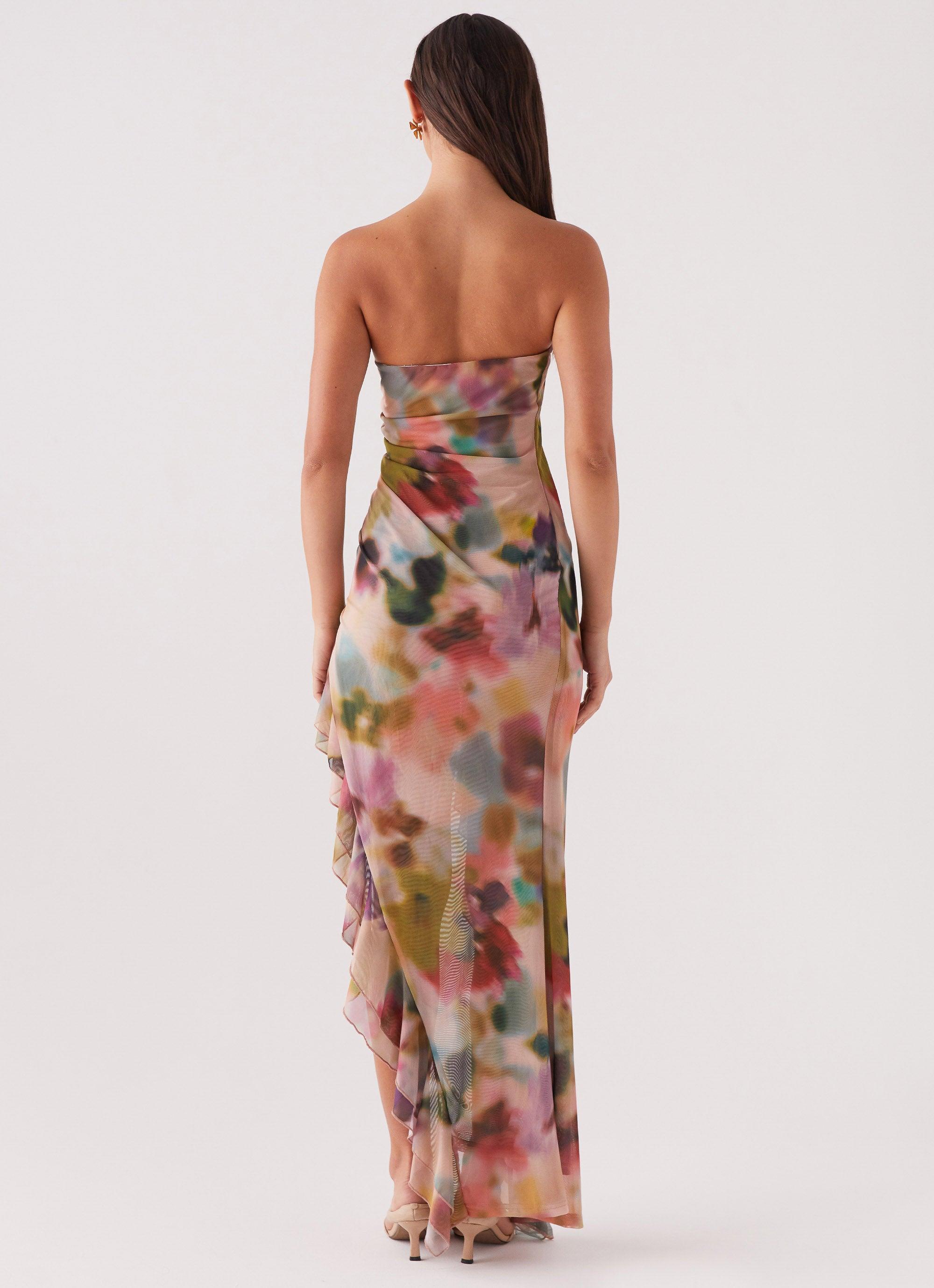 Shape Of You Strapless Maxi Dress - Mystic Meadow Product Image