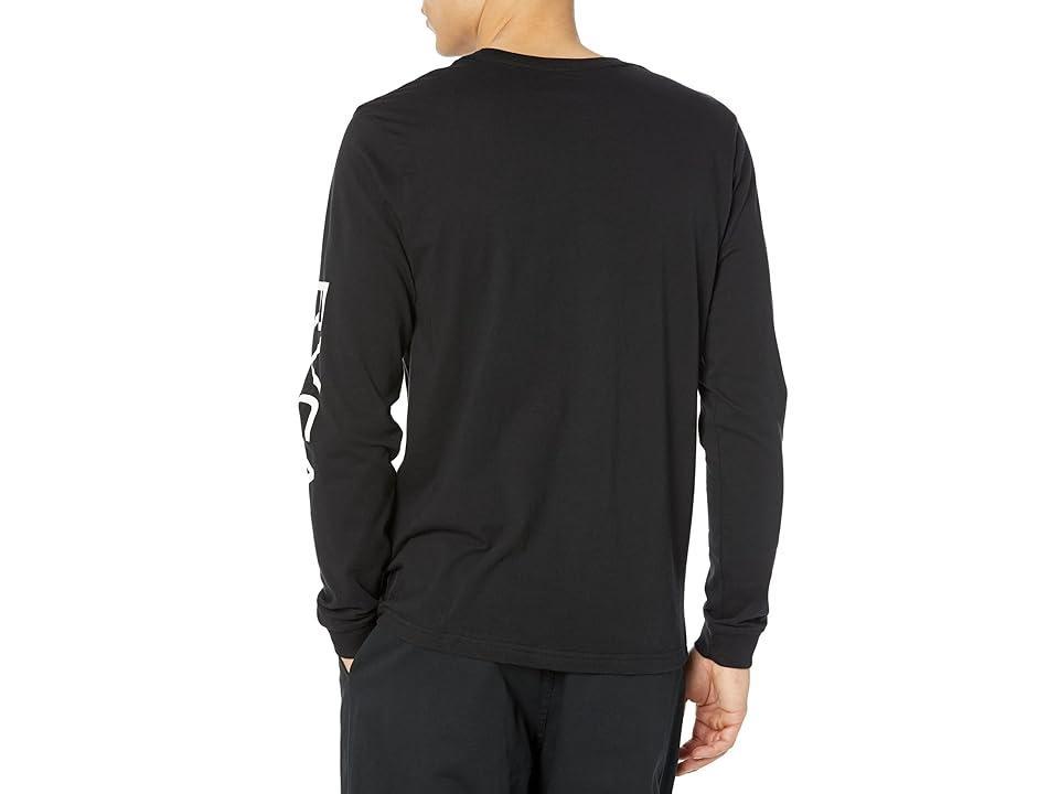 RVCA Big RVCA Long Sleeve Tee (Black/White) Men's T Shirt Product Image