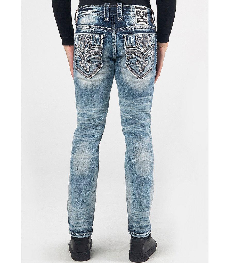 Rock Revival Talan A203 Alt Straight Double R Logo Denim Jeans Product Image