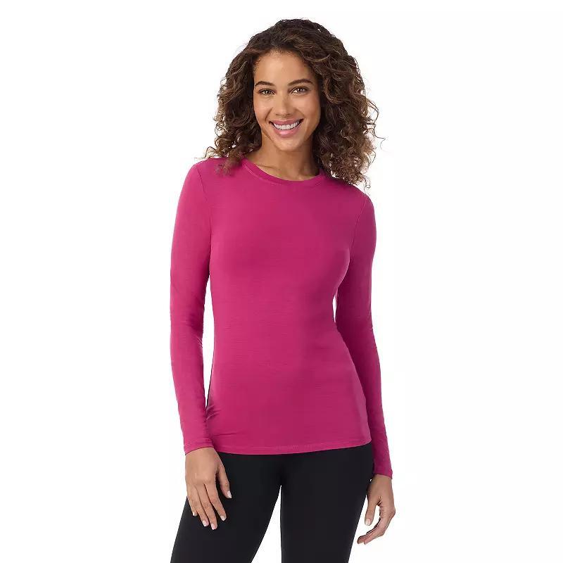 Womens Cuddl Duds Softwear with Stretch Long Sleeve Top Grey Heather Product Image