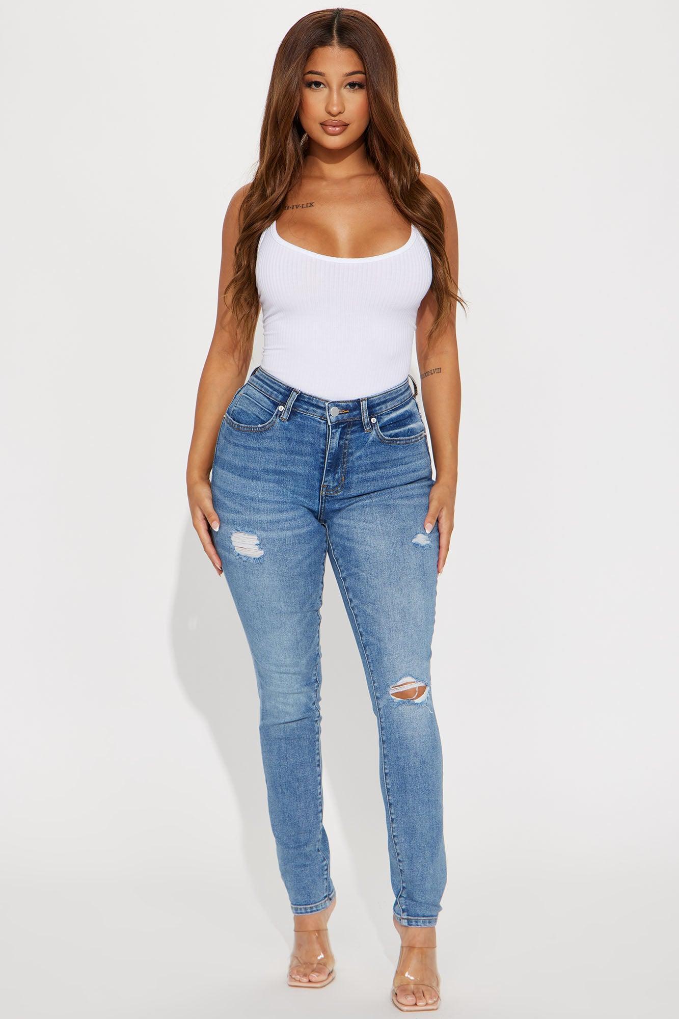 Seven Heavens Stretch Skinny Jeans - Medium Wash Product Image