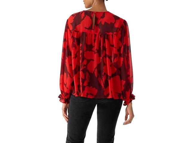 Sanctuary Ruffle Moment Print Chiffon Top Product Image