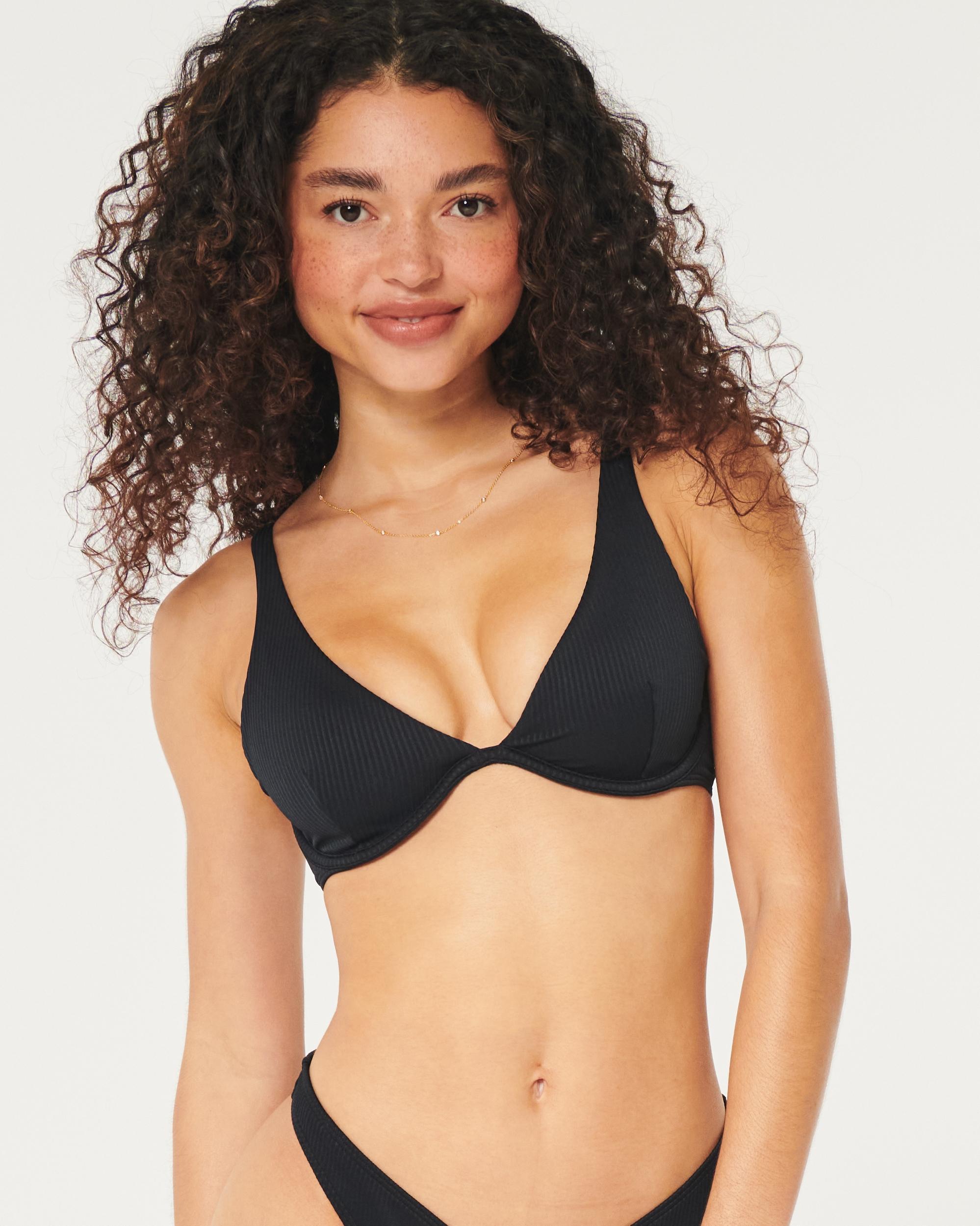 High Apex Ribbed Underwire Bikini Top Product Image