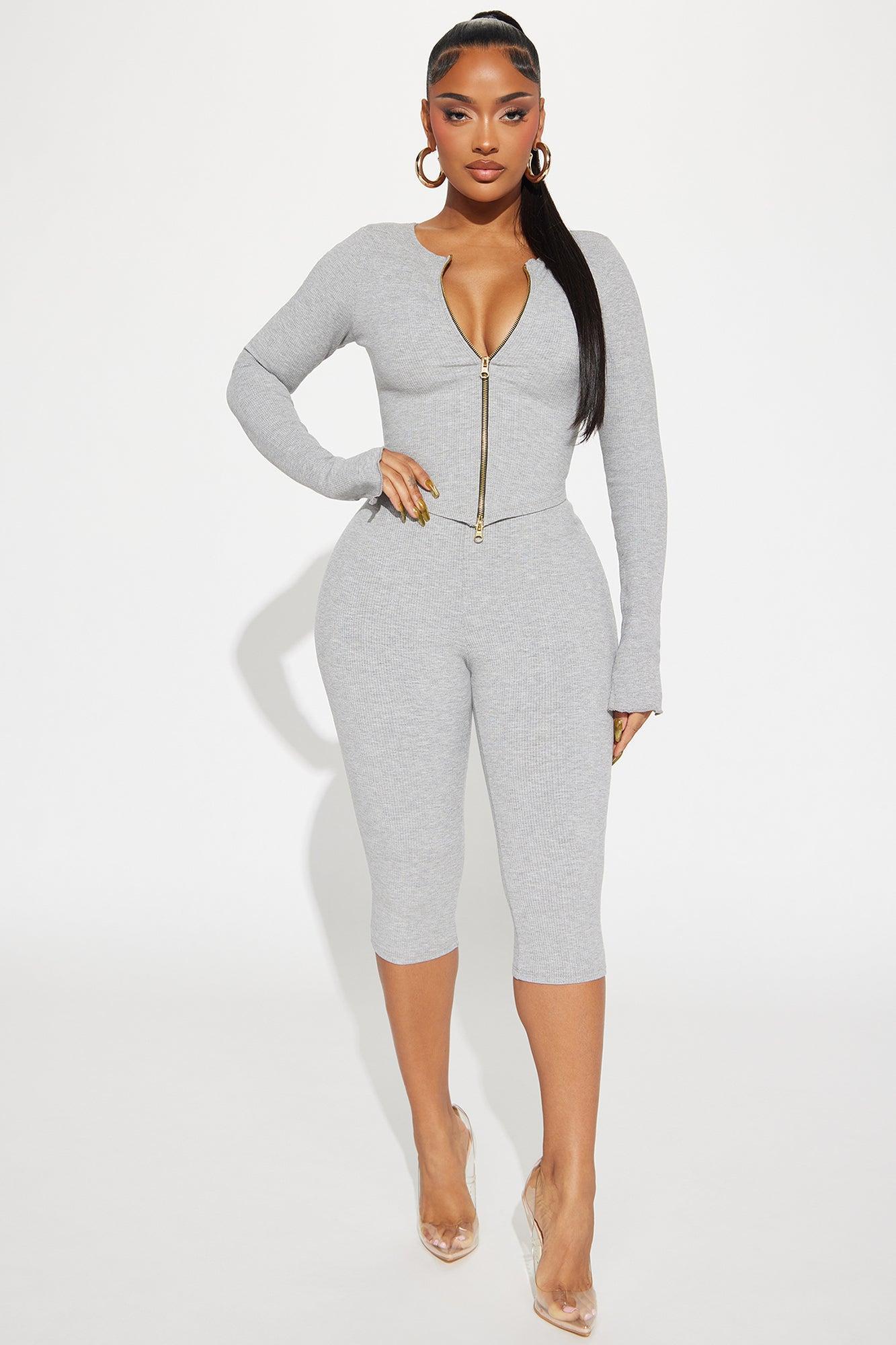 Eliza Snatched Pant Set - Heather Grey product image