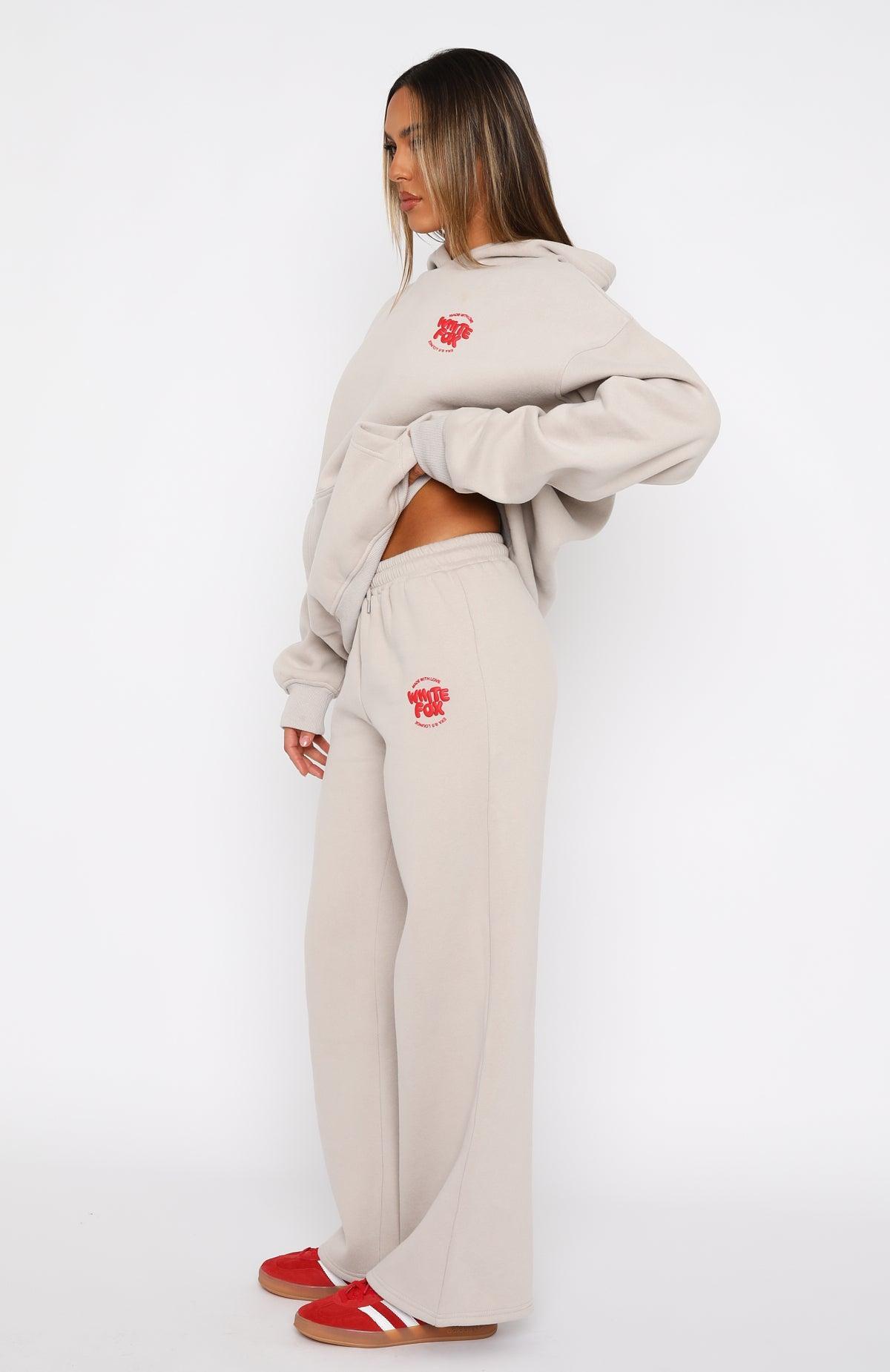 With Love For You Wide Leg Sweatpants Moon Product Image