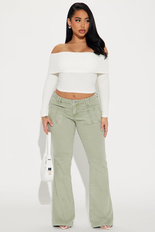 I Don't Care Flare Pant - Sage Product Image